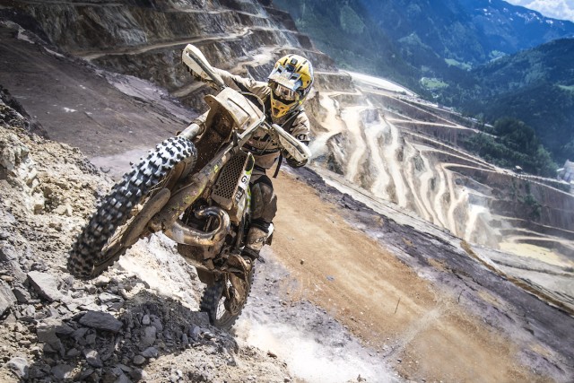 Participant races during the Red Bull Hare Scramble 2019 in Eisenerz, Austria on June 2, 2019